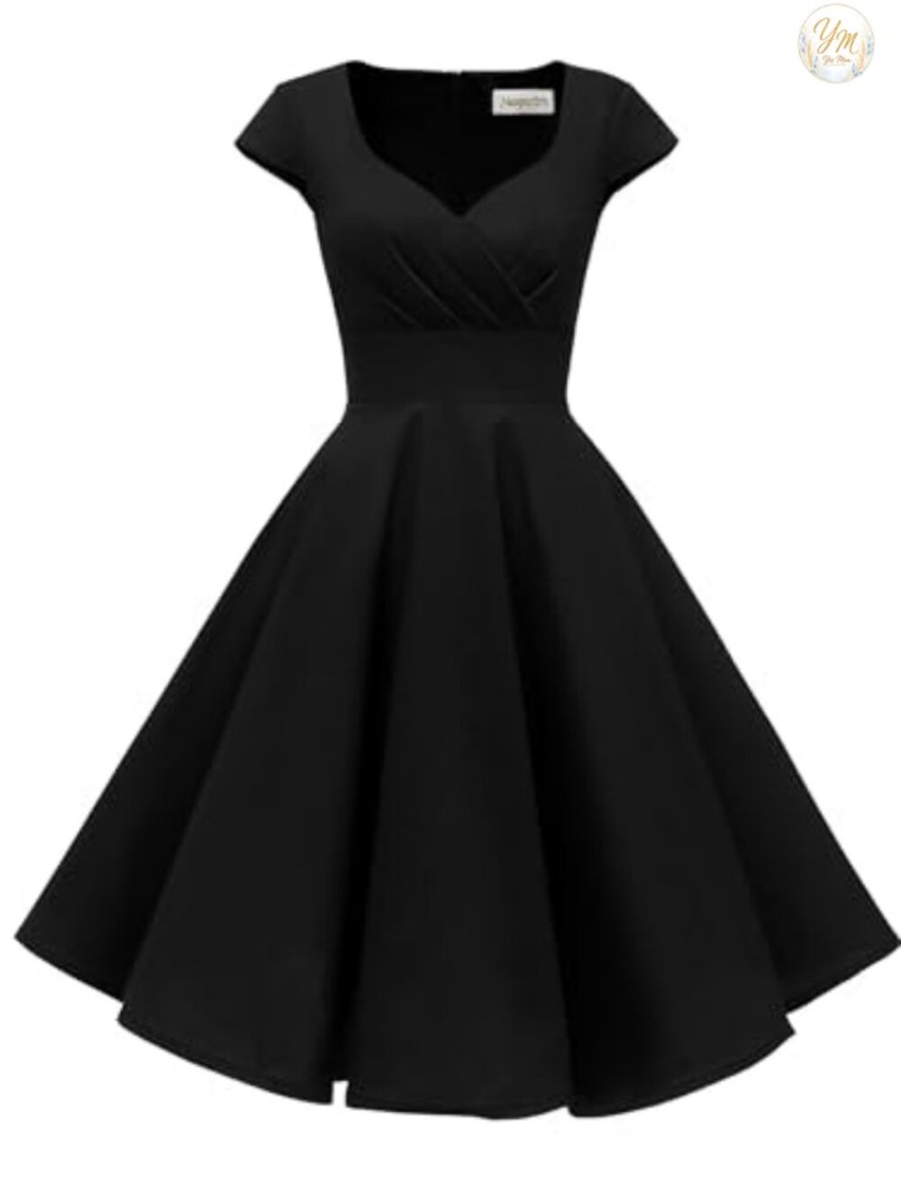 1950s Retro Cocktail Swing Dress Cap Sleeve Sweetheart Tea Length